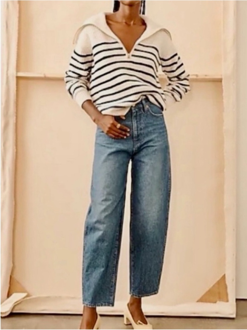 J. Crew High-Rise Peggy Tapered Barrel Jean in Authentic Blue wash Size 29 NWT